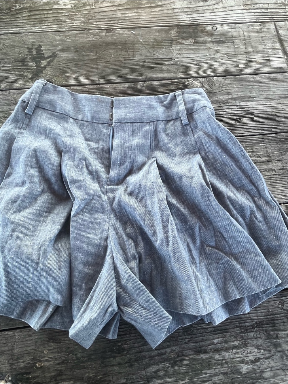 ALICE AND OLIVIA High-Waist Pleated Women’s Skort- Light Denim Blue SZ 2